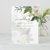 Carte Suite Mariage Sublime - Roses Blanches (Debout devant)