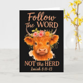 Carte Suivez la Parole, pas la foule chrétienne Highland (Fleur jaune)