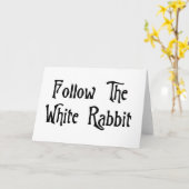 Carte Suivez Le Lapin Blanc (Fleur jaune)