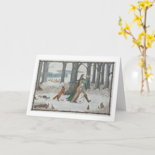 Carte "Suivez-moi" (Fleur jaune)