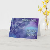 Carte Suivez vos rêves... (Fleur jaune)