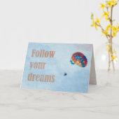 Carte Suivez vos rêves (Fleur jaune)