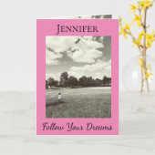 Carte Suivez vos rêves Diplôme Inspiration Verse (Fleur jaune)