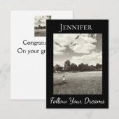 Carte Suivez vos rêves Diplôme Inspiration Verse (Devant / Derrière)