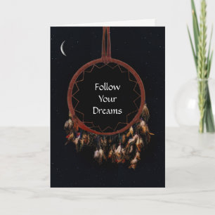 Carte Suivez vos rêves Dreamcatcher Encouragement 