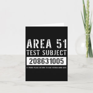 Carte Sujet de test de la zone 51 1005 Enlèvement Alien