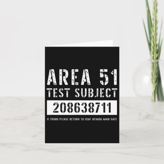 Carte Sujet de test de la zone 51 8711 Enlèvement Alien (Devant)