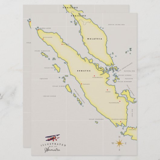 Carte Sumatra (Devant / Derrière)