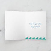 Carte Summer Beach Blue Pail Sandcastle 7e anniversaire (Intérieur)