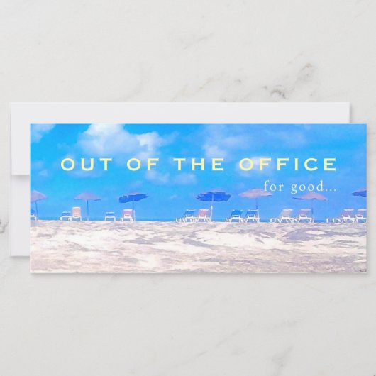 Carte Summer Beach Retirement Congratulations Card (Devant)