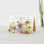 Carte Summer Blessings Isaiah Scripture Garden Flowers (Devant)