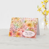 Carte Summer Cosmos Anniversaire de la carte-soeur (Fleur jaune)