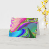 Carte Summerfeel, Rainbowart 3D Abstrait (Fleur jaune)