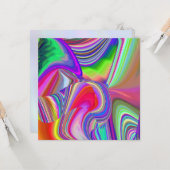 Carte Summerrainbow, Rainbowart 3D Abstrait (Devant/Arrière en situation)