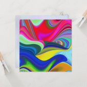 Carte Summerrainbow, Rainbowart 3D Abstrait (Devant/Arrière en situation)
