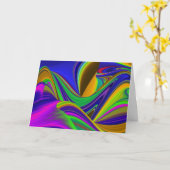Carte Summerrainbow, Rainbowart 3D Abstrait (Fleur jaune)