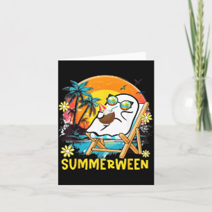 Carte Summerween Drôle Été Halloween Fantôme Été