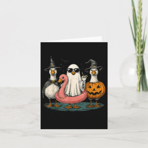 Carte Summerween Goose Boo Ghost Citrouille Halloween Su