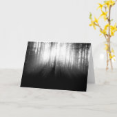 Carte Sun brillant par des arbres dans la forêt (Fleur jaune)