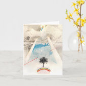 Carte Sun Dog, cancer de Rockne, 1976. Notecard (Fleur jaune)