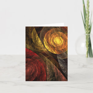 Carte Sun Flower Floral Moderne Art Motif Abstrait