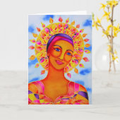 Carte Sun Goddess par Rita Loyd (Fleur jaune)