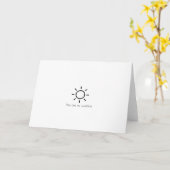 Carte Sun Minimalist | Vous Êtes Mon Soleil (Fleur jaune)