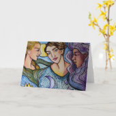 Carte Sun Moon Stars Art féminin (Fleur jaune)