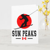 Carte Sun Peaks Canada Ski Resort Rocky Mountains Canadi (Fleur jaune)