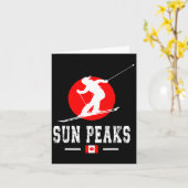 Carte Sun Peaks Canada Station de ski Rocky Mountains Ca (Fleur jaune)