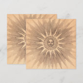 Carte Sun Radiates Vintage | (Devant / Derrière)