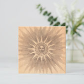 Carte Sun Radiates Vintage | (Debout devant)