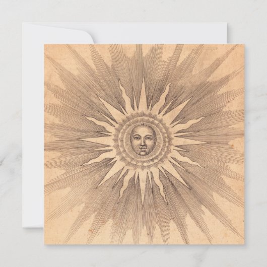 Carte Sun Radiates Vintage | (Dos)