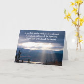 Carte Sun Rays Lakeshore Storm Clouds Look at God (Fleur jaune)