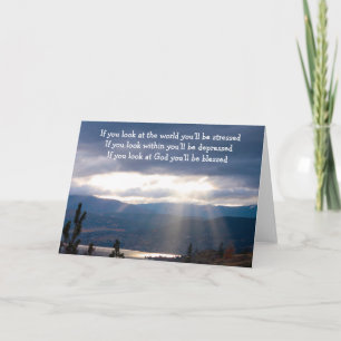 Carte Sun Rays Lakeshore Storm Clouds Look at God