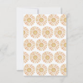 Carte Sun Sunshine 1er Anniversaire Heure Capsule (Dos)