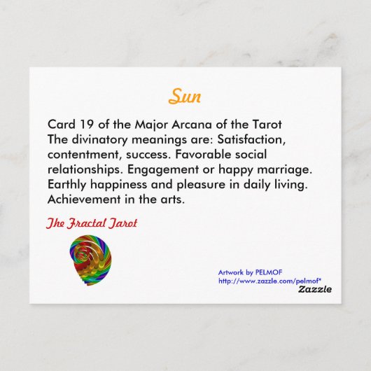 Carte Sun Tarot (Dos)