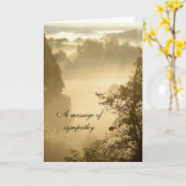 Carte Sunbeams dans un paysage message de sympathie (Fleur jaune)