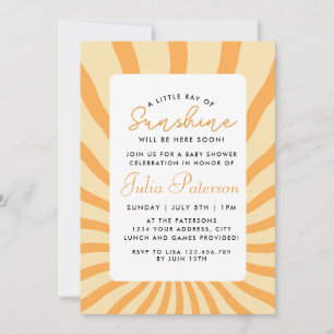 Carte Sunburst Little Ray Of Sunshine Baby shower