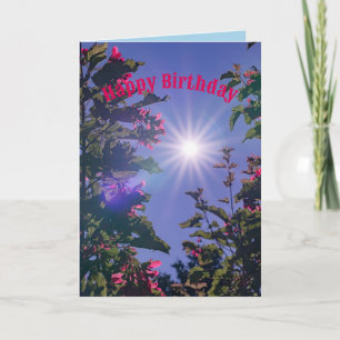 Carte Sunburst plein soleil scintille à la lumière de l'
