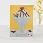 Carte Sundae de glace (Fleur jaune)