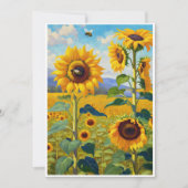 Carte Sunflower A Note Chevée (Devant)
