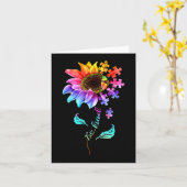 Carte Sunflower Be Kind Puzzle Piece Sensibilisation sur (Fleur jaune)