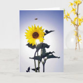 Carte Sunflower & Bee (Fleur jaune)