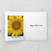 CARTE SUNFLOWER BLUE CLOUD SKY ANNIVERSARD GREETING CARD (Intérieur)