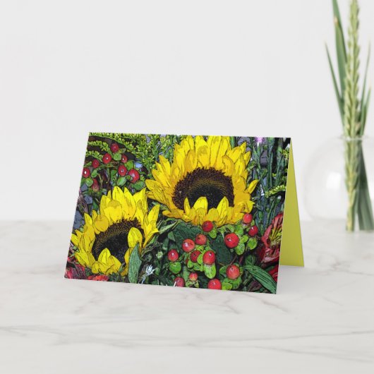 Carte Sunflower Bouquet ! (Devant)