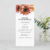 Carte Sunflower Bourgogne Pays Aquarelle Mariage (Debout devant)