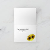 Carte Sunflower Carte Fleur Jaune Carte de voeux (Intérieur)