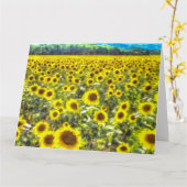 Carte Sunflower Field Vincent Van Gogh (Fleur jaune)