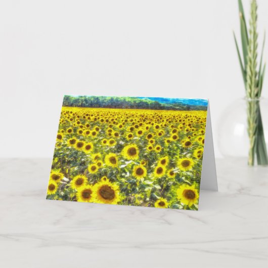 Carte Sunflower Field Vincent Van Gogh (Devant)
